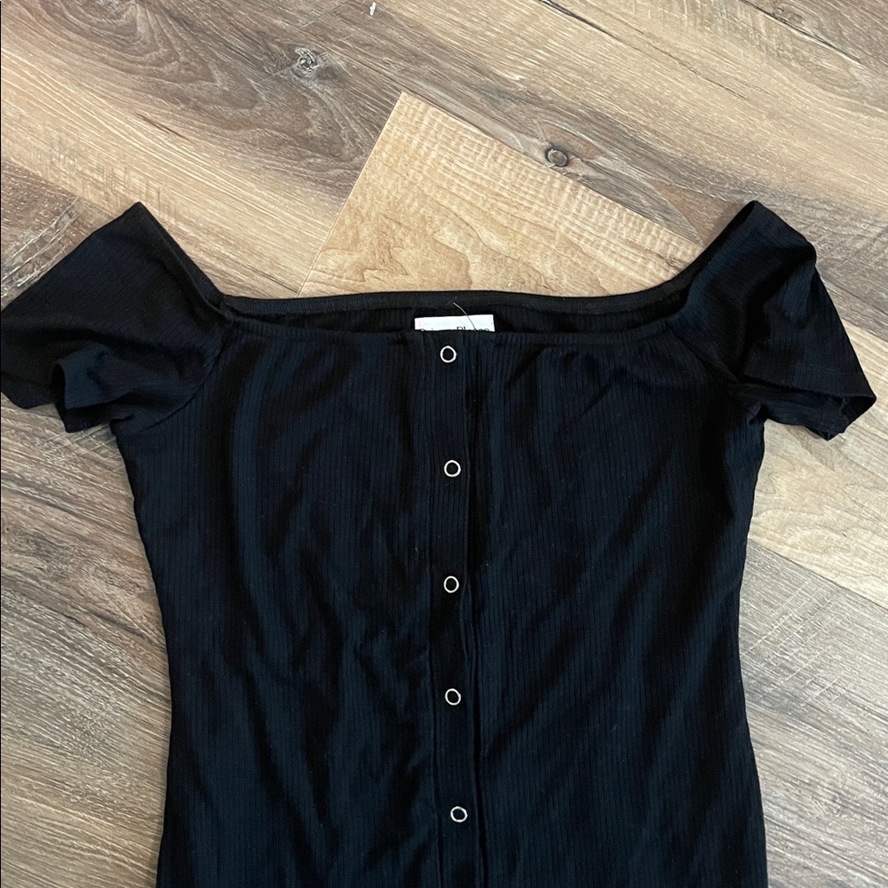 Privacy Please Rue Button Down Ribbed Dress - Picture 4 of 5